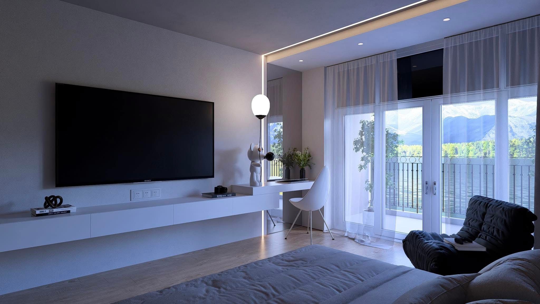 Modern interior visualization using free 3D models from 3D Studio