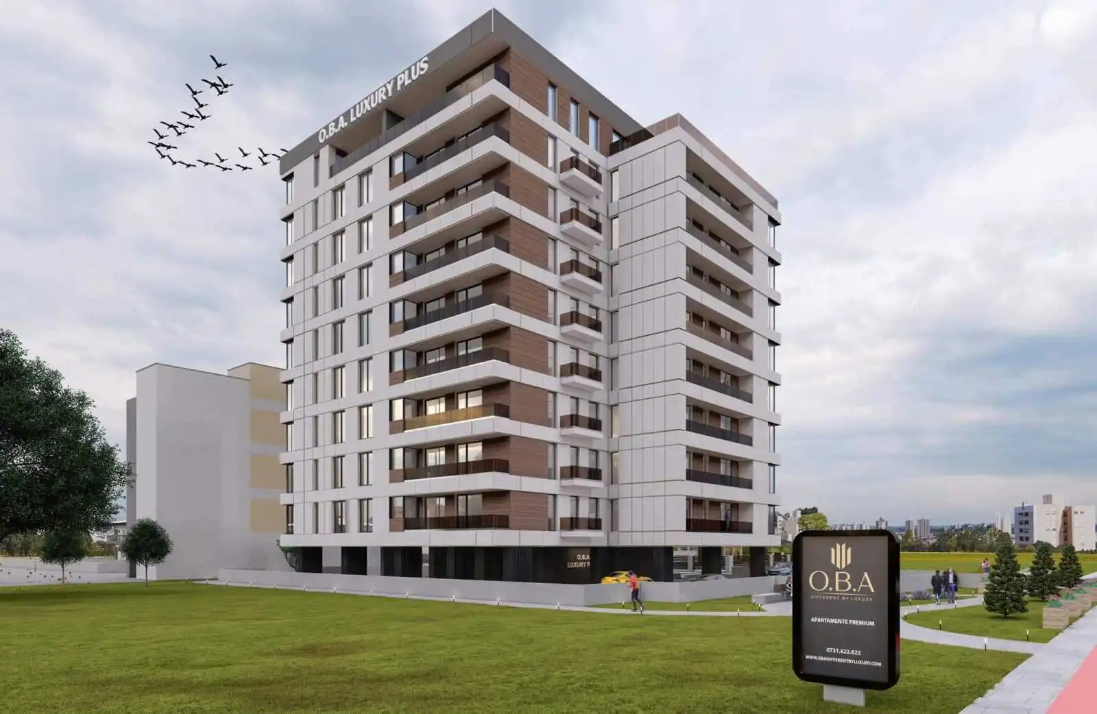 Randare exterioară pentru apartamente și dezvoltare imobiliară în Mamaia Nord